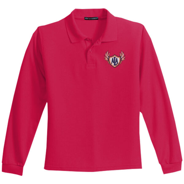 ALA - Youth Long Sleeve Silk Touch Polo Thumbnail